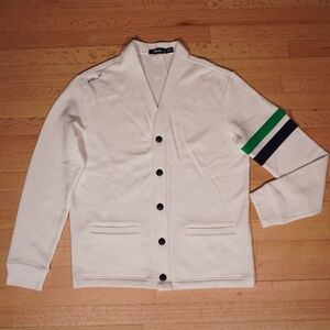 RLX Ralph Lauren Pro Fit M1 Cardigan Ceramic White Medium Brand New